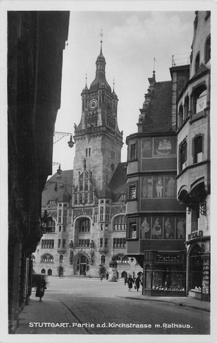Stuttgart rathaus - ak, (70173),