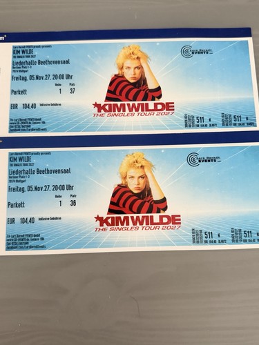 Kim wilde singles tour - 2027, 2x
